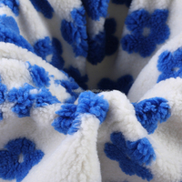 Manteau d'Hiver Doux Tissu en Fausse Fourrure Polaire Sherpa Imitation 100 % Polyester Fleur Jacquard Polaire Berbère