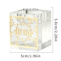 Porte-bougie de Chabbat personnalisé en acrylique, Judaica juive, support de bougie hébreu, décoration de table pour la maison, cadeau de mariage ou de fête