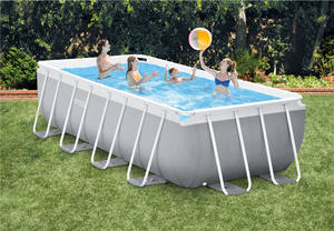 Juego de <span class=keywords><strong>piscina</strong></span> <span class=keywords><strong>Rectangular</strong></span> sobre el suelo <span class=keywords><strong>Intex</strong></span> 26792 con escalera de seguridad, <span class=keywords><strong>cubierta</strong></span> de marco de PVC, bomba, herramientas esenciales para <span class=keywords><strong>piscina</strong></span>, accesorios - Product Image 4
