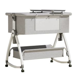 Cuna portátil plegable para bebé con altura ajustable, <span class=keywords><strong>mosquitera</strong></span> y sistema anticaída, ideal para venta al por mayor transfronteriza. - Product Image 4