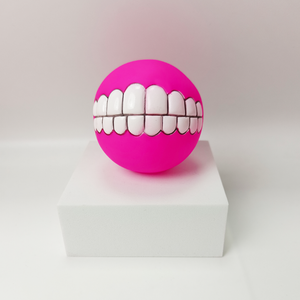 Fabrika Çıkışı Komik Evcil Hayvan Diş Desenli Toplar Sesli Köpek Oyuncakları Isırmaya Dayanıklı Dayanıklı Eğitim Çiğneme Oyuncağı Vinil Çevre Dostu - Product Image 4