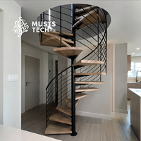 Escalier en colimaçon au design moderne et épuré, fabrication professionnelle, conception personnalisée