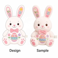 Accessoires en peluche lapin de Pâques personnalisés et mignons, nouveau design, personnalisables en gros, doublure en coton PP rembourrée, maille