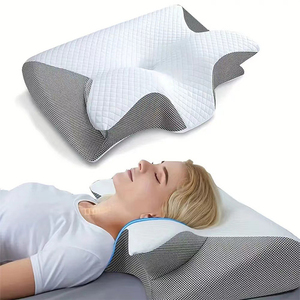 Cervical Sleep Pillow 62x37x12cm Memory <b>Foam</b> Neck Support Black Wedge <b>Shape</b> Modern Design - Product Image 5