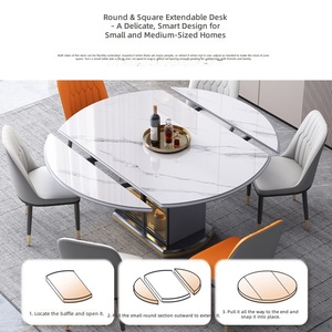 Ensemble de table à manger adapté aux restaurants d'hôtel, avec fonction rétractable, pouvant accueillir des tables à manger modernes et luxueuses - Product Image 5