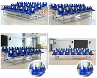 Gradins mobiles à 3 niveaux en aluminium et plastique pour stades et écoles, fabriqués à Guangzhou