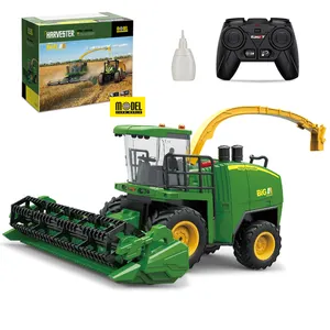 खेत दुनिया 1:24 2.4G आर सी खेत फसल काटने की मशीन ट्रक खिलौना छिड़काव रोशनी और ध्वनि के साथ अनाज कटाई मशीन