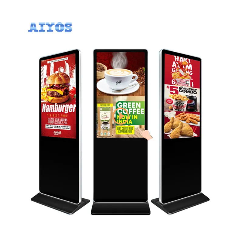55 inch wifi 4k Touch Media Kiosk HDMI Advertising Player Digital Signage Display Ads Digital Ad Player