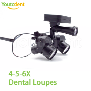 Vendita calda dentale chirurgico binocolo Ergo Loupes 5X luce di ingrandimento <span class=keywords><strong>LED</strong></span> regolabile distanza di lavoro materiale metallico - Product Image 4