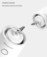 Mini mixeur portable de haute qualité, rechargeable par USB, batterie 2000 mAh, 4 lames, cadeau de Noël, bouteille shaker pour protéines