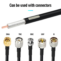 Cable Coaxial Flexible de Baja Pérdida LMR 200 LMR 400 LMR 600 de Alta Potencia de 50 Ohm con Cubierta LSZH
