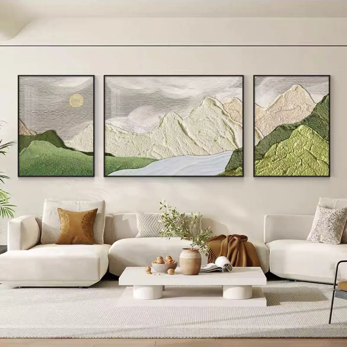 Customization artworks tableau home decor wall art painting Hand painted landscape sunset mountain canvas art oil painting
