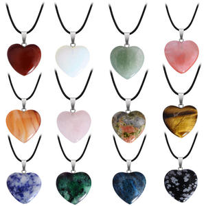 JD GEMS 16*8mm Grosir Liontin Hati Kaca Warna-warni Buatan Tangan untuk Pembuatan Perhiasan Kalung DIY Pasokan Grosir - Product Image 2
