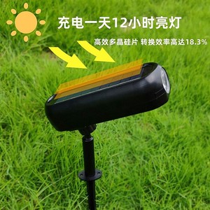 Lampes solaires d'extérieur pour pelouse, projecteurs en aluminium étanches à montage au sol, éclairage paysager pour arbres de jardin - Product Image 2