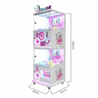 Mini jouet en peluche à pièces populaire grue distributeur automatique Console de jeu griffe grue vente poupée ventes matériel en métal
