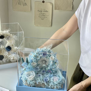 Bonheur grande roue acrylique ornements acrylique carré fleur éternelle boîte-cadeau saint valentin idées cadeaux <span class=keywords><strong>2023</strong></span> pour femme - Product Image 1