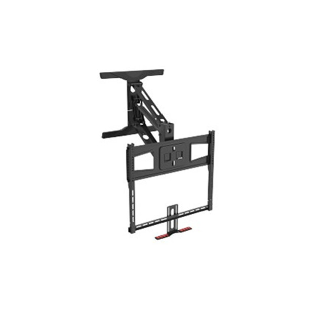 Gas Spring SPCC Material VESA 600x400mm Swivel Rotation Fireplace TV Wall Bracket 7.5-32kg Capacity 32''-63'' TV Black 15 Tilt