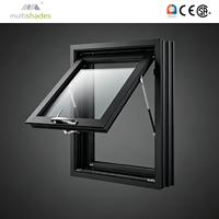 Fenêtre à auvent vertical à persiennes battantes multicolores, à rupture de pont thermique, en aluminium, pour extérieur de villa, certifiée Energy Star, directement de l'usine