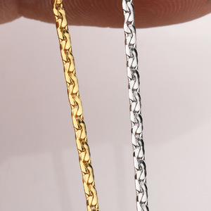 Cadena trenzada de acero inoxidable chapada en oro para la fabricación de collares, accesorios de joyería H1492 - Product Image 4