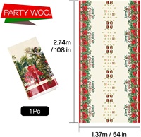 Weihnachts feier dekorative wasserdichte Einweg-Tischdecke aus Kunststoff Tischdecke für rechteckigen Tisch