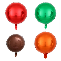 Ballons en aluminium 18 pouces forme ronde multicolore feuille Mylar ballons gonflable hélium ballons promotionnels fournitures