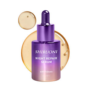 Suero Facial Reparador Nocturno con Pantenol Probiótico Personalizado, Vegano, Orgánico, Reduce Poros, Antiarrugas, Blanqueador, Esencia Facial - Product Image 1