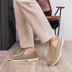 <b>Mens</b> Slip-On Shoes Soft-Sole Flat Lazy-Style No-<b>Tie</b> Loafers Summer Mesh Sneakers Wear-Resistant Faux Leather Lining - Product Image 2