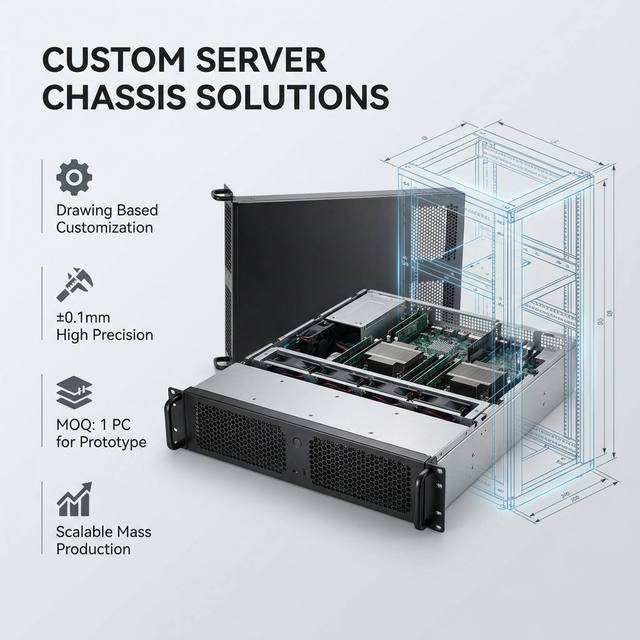 Precision Steel Stainless OEM Sheet Metal Fabrication Aluminum Server Chassis Enclosure Bending Parts Drawing Based Manufacturer