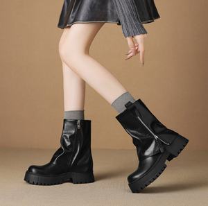 Bottines confortables antidérapantes en cuir véritable respirant et imperméable pour femmes - Product Image 5