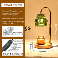 Elektrischer Kerzenwärmer mit Timer-Schalter, Aromatherapie-Funktion, Einstellbare Lichthöhe, Dimmbares Nachtlicht, Luxuriöses Design