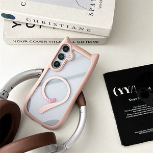 เคสแม่เหล็กหูแมว3D ใหม่ล่าสุดสำหรับ iPhone 16 15 14 13 12 PRO MAX 16 PLUS 13 <span class=keywords><strong>Mini</strong></span> 12 <span class=keywords><strong>MINI</strong></span> สำหรับ Samsung <span class=keywords><strong>S23</strong></span> S24 S25 Plus - Product Image 3