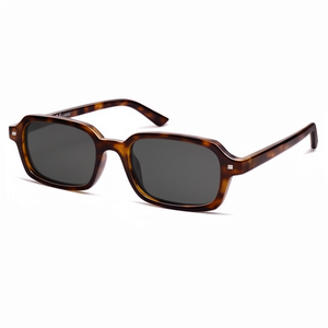SOJOS Gafas de sol polarizadas rectangulares de moda, unisex, para adultos, pequeñas, retro, delgadas, color marrón tortuga/marrón SJ2610 - Product Image 1