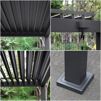 Système de toit à persiennes bioclimatique manuel, écologique, moderne, en PVC, pour extérieur, pare-soleil, imperméable, en aluminium, pour balcon, nature
