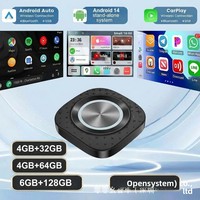 Boîtier AI 4G USB sans fil CarPlay & Android Auto avec Netflix YouTube, 4 Go de RAM, 64 Go/128 Go de stockage