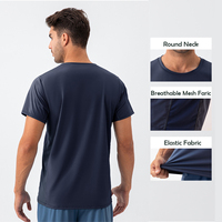 Haut de sport ample en maille pour homme, col rond, blanc, style décontracté, idéal pour l'entraînement et la gym