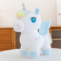 Peluche licorne ange de dessin animé, cadeau de prix pour la fête des enfants, poupée cheval, poupée licorne arc-en-ciel