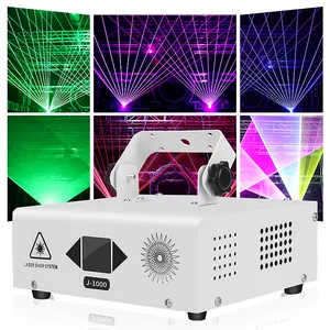 SHTX Wholesale price RGB Full Color Animation Laser light for Stage DJ bar Disco Wedding 500MW/1W Scan Light with DMX512 control