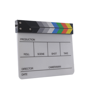 WF AA404 9,3''*11'' Tableau de clapperboard en plastique acrylique blanc <span class=keywords><strong>effaçable</strong></span> <span class=keywords><strong>à</strong></span> <span class=keywords><strong>sec</strong></span> pour scène de tournage avec bâtonnets colorés - Product Image 3