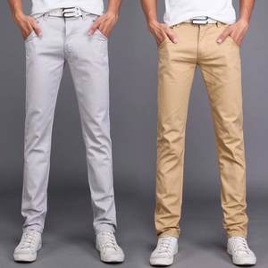 Nuovi <span class=keywords><strong>Pantaloni</strong></span> da <span class=keywords><strong>Uomo</strong></span> <span class=keywords><strong>Leggeri</strong></span> a Gamba Dritta in Misto <span class=keywords><strong>Cotone</strong></span> per Business - Product Image 3