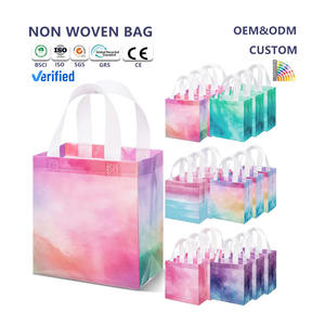 制造商工厂批发环保可重复使用PP无纺布手提袋定制徽标精美图案印刷中号购物袋 - Product Image 1