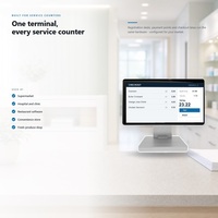Terminal de point de vente tactile capacitif tout-en-un, système de caisse pliable, Windows/Android OS, Wi-Fi 6 pour la vente au détail