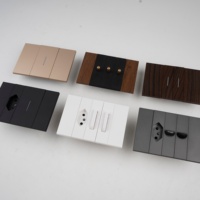 KLASS 118 Tipo Estándar Estadounidense, Enchufe Eléctrico de Doble Polo de Lujo, Acabado Mate, Panel de Dos Tonos, USB C, para Proyectos Comerciales y de Oficina