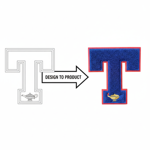 Parches Bordados Personalizados de Chenilla con Lentejuelas, Patrón de Letras Inglesas Termoadhesivos, Borde Cortado con Láser, Textura Suave y Duradera, para Hermandades - Product Image 1