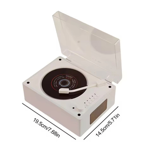 Minimal Retro CD Player Transparent Dustproof Cover BT Built In <b>Speaker</b> Support CD MP3 Disc Home Desktop Album Music Decor - Product Image 1