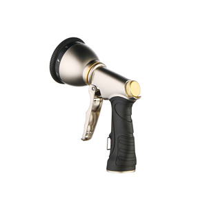Ergonomic Portable Adjustable High-Pressure Metal Sprayer For Connector Multiple <strong>Spray</strong> Patterns Silver Body Garden Gun - Product Image 4