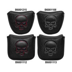 Housse de putter de golf en cuir PU brodée, prix d'usine, pour mallet putter - Product Image 2