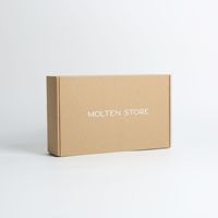 Carton d'Expédition Ondulé Rose Kraft à Logo Personnalisé pour Vêtements, T-shirts, Emballage Cadeau, Vente en Gros