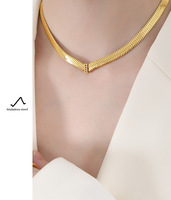Collier en acier inoxydable style européen-américain avec chaîne de perles épaisses, design à maillons épais, simple et polyvalent, unisexe, pour couple