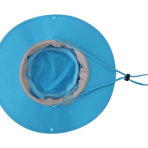 Sombrero de protección solar con cordón ajustable y ala ancha, protección UV completa durante actividades de verano al aire libre - Product Image 4
