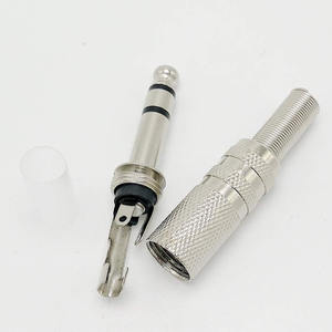 Connecteur audio/vidéo 6,35 mm mâle argenté, compatible avec les appareils multimédias, idéal pour les transmissions et les connexions - Product Image 2